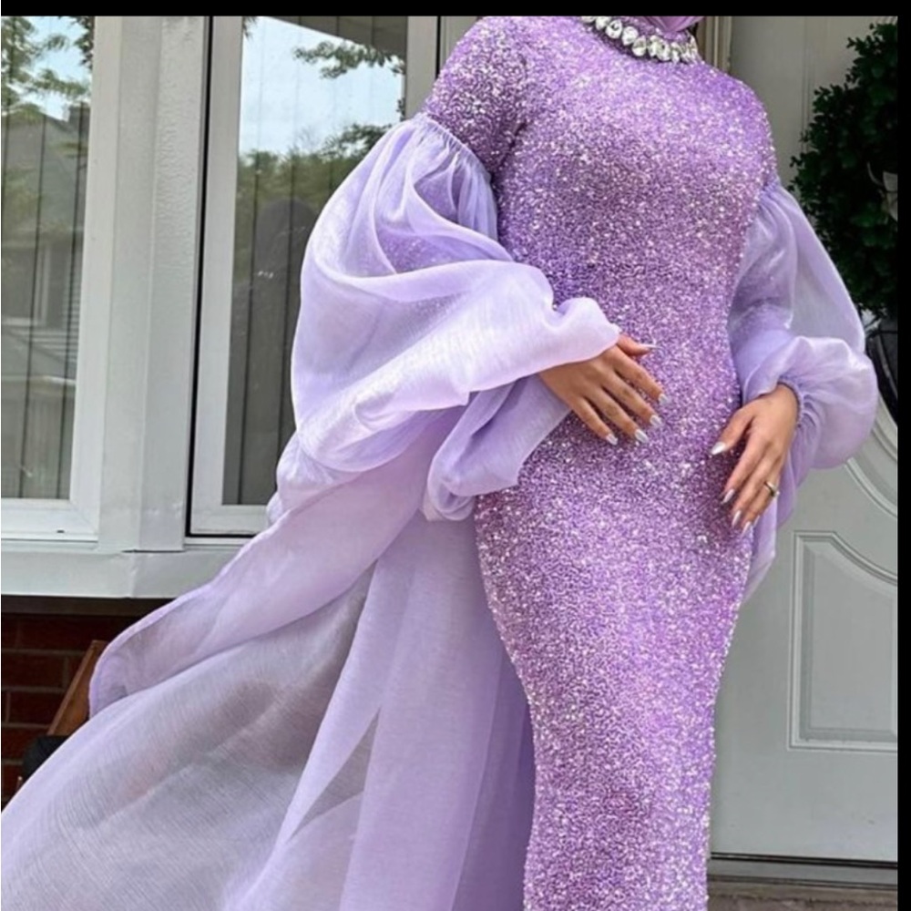 Elegant Lavender Evening Gown